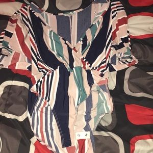 Charlotte Russe striped one piece